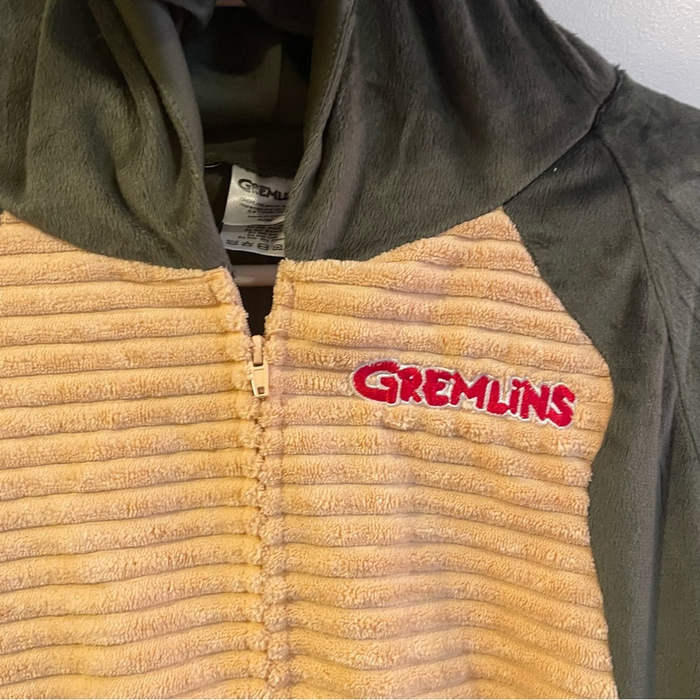 Gremlins Hooded Plush Jumpsuit Zip up Costume from Spirit Halloween Fall - Picture 10 of 10